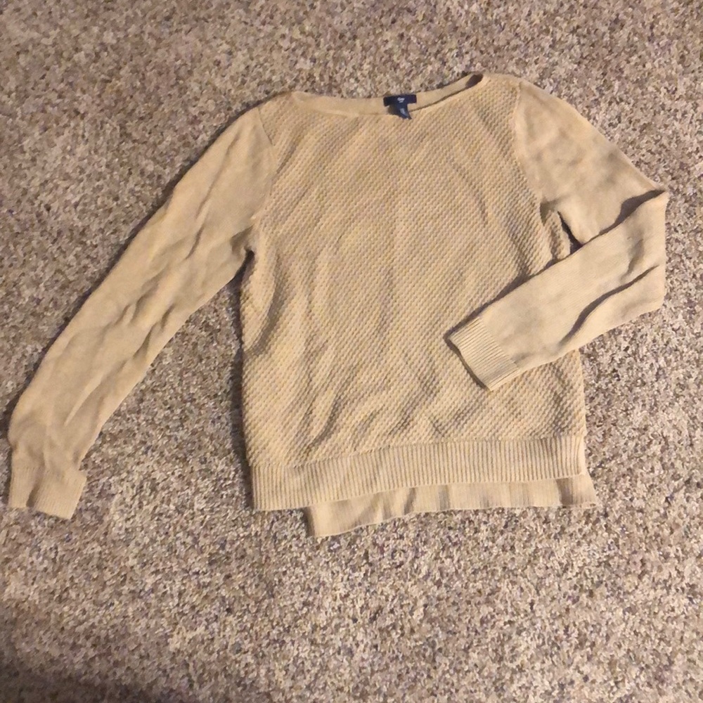 Gap tan textured sweater medium